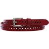Beltiscool Cintura da donna 3/4 (17 mm) in pelle pieno fiore traforata skinny con bordi cuciti