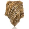 Uilor® Vera Pelliccia Coniglio Poncho in Pelliccia