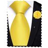 Hi-Tie Set di cravatte extra lunghe da uomo, in seta, 160 cm, 178 cm