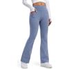 Libin Leggins Termici Donna Invernali Sportivi Pantaloni | Impermeabile Vita Alta in Pile Felpati Tuta leggings a Zampa Yoga Gym Palestra Trekking Neve Sci con Tasche