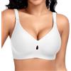 DOCUMO Reggiseni senza cuciture per le donne senza ferretto comodo reggiseno push-up senza ferretto reggiseno in rete imbottito posteriore liscio reggiseno