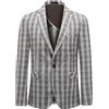 Allthemen Blazer Uomo a Quadri Slim Fit Giacca Elegante Business Tinta Unita Cappotto Vintage con Button Suit per Festa Nozze