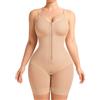 Junlan Fajas Colombiane Bodysuit Modellante Donna con Cremallera Compressione Forte Controllo Pancia, Body metà coscia con reggiseno integrato e ganci, senza cuciture per uso quotidiano e recupero posparto