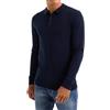 VEQUÈ Maglione Polo Uomo Pullover Invernale Lana Cashmere Maglia Colletto Sottogiacca Tre Bottoni (IT, Testo, L, Regular, Regular, Blu)