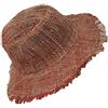 Gheri Uomo 100% Canapa Naturale Cannuccia Estate Cappello Spiaggia Paglietta Panama Ampio Bordo Vacanza