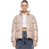 Urban Classics Ladies cropped peached puffer jacket Donna Giacca invernale nero