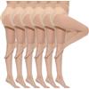 MANZI 6 paia di collant da donna 20 denari a vita alta collant velati