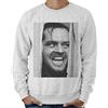 thedifferent Felpa Leggera Uomo Shining Film Jack Nicholson Spacca Porta - Bianco