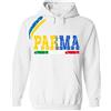 Vestipassioni Felpa Sportiva Parma da Uomo con Cappuccio in 100% Cotone, Made in Italy, Felpa con Cappuccio per Tifosi Squadre Calcio, Basket, Pallavolo