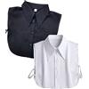 Putaowor Camicetta con colletto finto staccabile Dickey, mezza camicia, inserti in finto colletto, da donna, confezione da 2