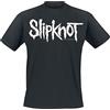 Slipknot White Logo Unisex T-Shirt Nero 100% Cotone Regular