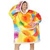 JOREAY Coperta oversize con cappuccio - Coperta in pile Sherpa indossabile unisex, taglia da adulto, modello felpa gigante soffice e confortevole con cappuccio