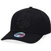 Mitchell & Ness Philadelphia 76ers Black On Black Logo Classic Red Snapback Cap, Nero , Taglia unica