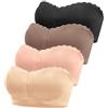 Generic Confezione da 4 reggiseni a fascia senza spalline, senza cuciture, con supporto antiscivolo e vestibilità regolabile