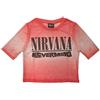 Rock Off officially licensed products Nirvana Angelic Blu Mono Logo Mesh Crop Top