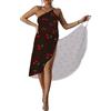 maxToonrain Costume da bagno estivo da donna, in chiffon, con nappe, copricostume da bagno da spiaggia, per donna