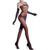 RUIBAVYA Bodystocking Intero Donna Catsuit Bodystocking Nylon Sexy Lingerie Hot Tuta Intera Halter