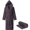 BIANCHERIAWEB Accappatoio Con Cappuccio Tinta Unita, 100% Cotone, Asciugatura Rapida, Uomo Donna Unisex, In Spugna con Tasche e Cintura, Morbido Assorbente Resistente e Lavabile in Lavatrice