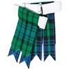 BELGLY Calze da kilt da uomo, con fibbie regolabili, tinta unita e tartan, giarrettiera in lana acrilica a punta