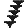 FINETOO 5 Pack Stringa Tanga Signore Cotone Perizoma Sport Vita Perizoma Morbido Mutande Donne Intimo Multipack S-XL