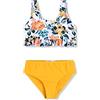 Arshiner Ragazze Bikini Set Ruffle Bustier Bikini Slip Bambini Tankini Due Pezzi Costumi da Bagno Estate Stampa Floreale Spiaggia Surf Costume da Bagno 5-14 Anni