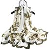 WEIGEER Sciarpa in Seta e Chiffon per Donne - Scialle, Foulard, Hijab, Cintura - Lungo, Sottile, Colorato - Vintage, da Sposa - Verde-Bianco