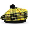BELGLY Cappello scozzese Tam o' Shanter acrilico Tammy Jimmy cappello piatto in molti tartan