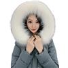 Modelshow Donna Artificiale Pelliccia Ecologica Collare smontabile Fazzoletto da Collo Staccabile Collo Scaldino Collare per Cappotti Scialle Inverno