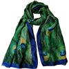 Trillion London® - Sciarpa in seta da donna, firmata, collezione primaverile, leggera, scialle avvolgente, beige, adatta per la vita quotidiana e viaggi, finitura liscia e morbida
