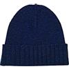 CLASSE77 - Cappello di Lana (70%) Misto Cashmere (30%) con Risvolti a Coste - Unisex -100% Made in Italy - Lavorazione Artigianale