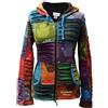 SHOPOHOLIC FASHION Giacca Hippy scolorita con Cappuccio a Punta henné Multicolore