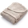 Caleffi Spugnissima - Accappatoio-con-cappuccio Arcobaleno 100% Cotone Tinta Unita M/L Perla