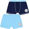 MANCHESTER CITY Football Club, Confezione da 2 boxer da uomo, in cotone, confezione multipla