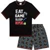thepyjamafactory Ragazzi Eat Game Sleep Controller Corto Cotone Pigiama