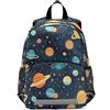 Mnsruu Zaino per bambini, grazioso pianeta cielo stellato, borsa per asilo nido per bambini per bambini e ragazze, per scuola materna e asilo, borsa da viaggio con striscia riflettente, B239