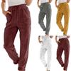 Generic Baggy - Pantaloni da donna in velluto a coste, elasticizzati, a vita alta, invernali, alla moda, casual, lunghi, con tasche, pantaloni sportivi da donna