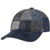 LIERYS Cappellino Patchwork Wool Curved Uomo - Made in Italy Lana Berretto Baseball Fibbia Metallo, con Visiera, Fodera Inverno Autunno/Inverno