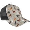 Yyoretp Cappello da camionista con stampa di cavallo carino berretto da baseball in rete per donne uomini estivo regolabile classico cappello da papà nero