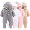 Winmany Tuta pagliaccetto con cappuccio in pile cappotto invernale orso dei cartoni animati neonato