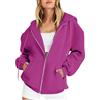 SCBFDI Felpa Personalizzata, Sweatshirt Donna, Felpa Manica Lunga Taglia Grossa Autunno Giacca Stile di Strada Sportivo con Zip Adatto Blazer Tinta