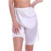 LYSINK Pantaloni da pigiama da donna con bordo in pizzo sciolto tinta unita morbido raso seta sottoveste estate casual mezza slip pantaloncini