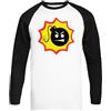 MAGITONE Logo della Bomba Serious Sam T-Shirt da Baseball Unisex A Maniche Lunghe Bianca Unisex Baseball Tee White Long Sleeve T-Shirt