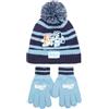 Bluey Set di Cappello e Guanti Invernali per Ragazze, Berretto Caldo Lavorato a Maglia per Ragazze di Età 2-7 Anni, Accessori per Tempo Freddo, Regalo per Ragazze, Blu, Taglia unica