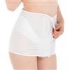 MYSANITY Fascia Post Parto Millerighe con Chiusura Velcro, Bianco, LXL | Cotone, Sostegno addominale, Chiusura in Velcro, Struttura millerighe