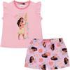 Disney Moana/Oceania - Vaiana - Pigiama da Bambino Senza Maniche con Balze - 100% Cotone