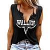 Sxkayxr Top Canotta Donna Estiva Grafica Casual Scollo a V Camicetta Donna Sexy T Shirt Donna Senza Maniche Canotte Top Donna Elegante