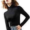 PNZLZIA Maglie a Collo Alto con Incrocio in Pile, Maglie a Collo Alto da Donna, Maglione Aderente Elasticizzato