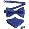 Alizeal Mens Paisley Bow Tie, Piazza della tasca, Set di gemelli da polso