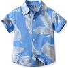Yanmucy Camicia Hawaiana da Uomo e Ragazzo Padre e Figlio abbinabile Abbigliamento da Spiaggia Camicie da Spiaggia per Ragazzi Stampa Floreale Cotone abbottonatura Camicie Casual Genitore-Figlio