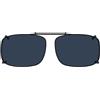 Eyekepper 58x38 MM clip su occhiali da sole con molla di traino polarizzata Grey Lens